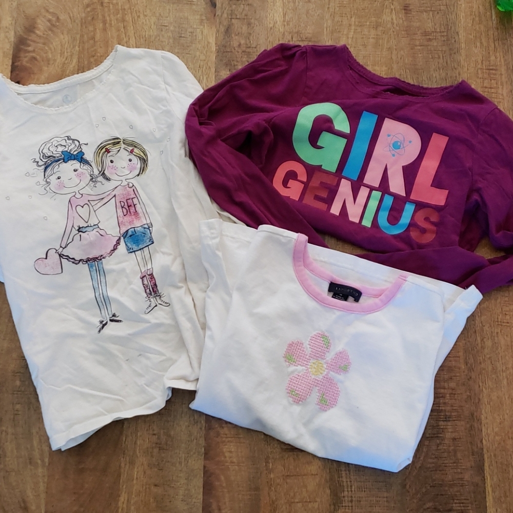 Lot of 2 Lands' End girls long sleeve Ts size 10